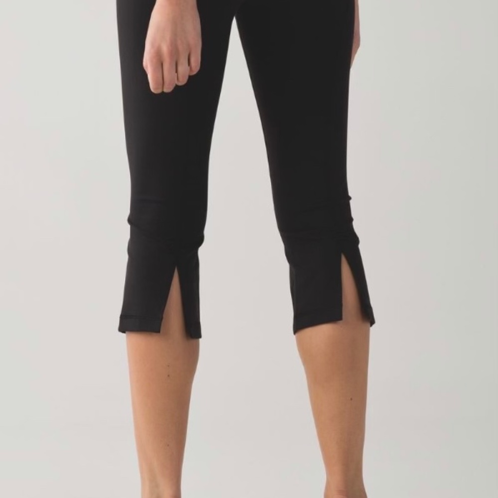 Lululemon Gather & Crow Crop II Full-on Luon Black 6